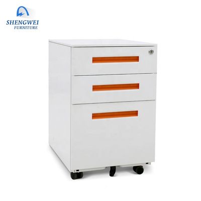3 Laci Folder A4 Mobile Metal File Storage Cabinet Dengan Gagang Panjang