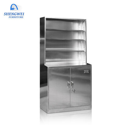 Lemari Penyimpanan Obat Stainless Steel Display Laboratorium Medis