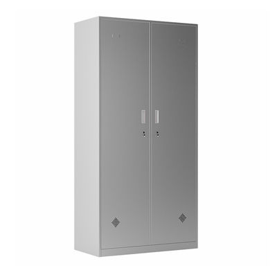 2 Pintu Stainless Steel Kabinet Penyimpanan Pakaian Loker Untuk Ruang Loker
