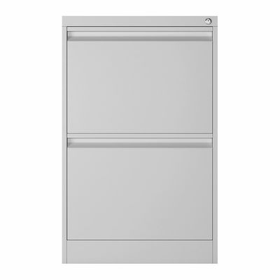 Abu-abu Muda 2 Tingkatan Metal Filing Cabine Deep Filing Mobile Drawer Alas