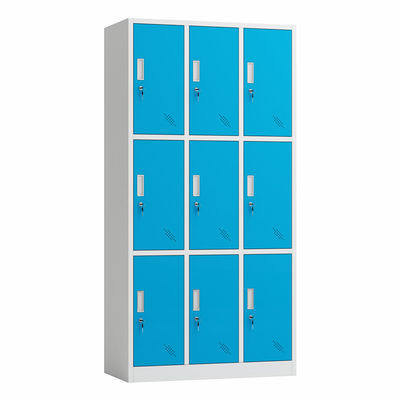 Home Office Menggunakan Lockable 9 Door Metal File Locker Berdiri Bebas
