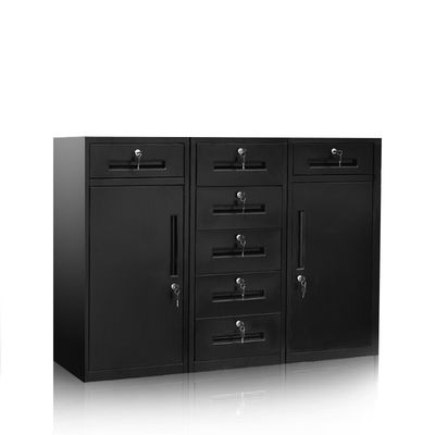Hitam Multi Fungsi Kombinasi 650mm Cold Rolled Steel Storage Locker