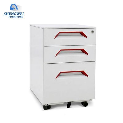 3 Laci Folder A4 Mobile Metal File Storage Cabinet Dengan Gagang Panjang