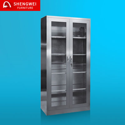 Lemari Penyimpanan Obat Stainless Steel Display Laboratorium Medis