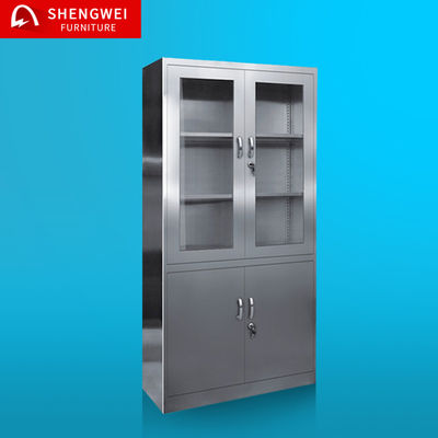 Lemari Penyimpanan Obat Stainless Steel Display Laboratorium Medis