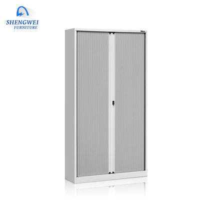 Tambour Door Metal Shelf Cabinet Dengan Pintu Shutter Roller Plastik