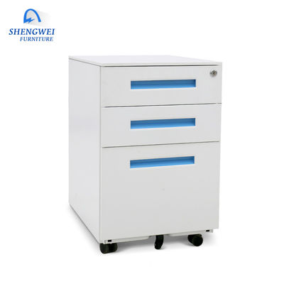 3 Laci Folder A4 Mobile Metal File Storage Cabinet Dengan Gagang Panjang