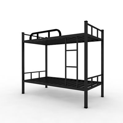 Asrama Dasar Tempat Tidur Kuat Warna Hitam Abu-abu Anak Tempat Tidur Susun Logam