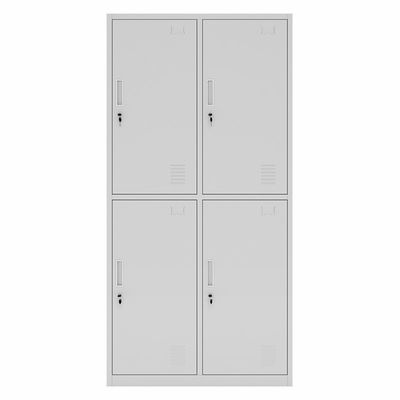2 Tier 4 Doors Dormitory Metal Clothes Storage Locker untuk ruang ganti