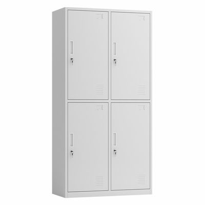2 Tier 4 Doors Dormitory Metal Clothes Storage Locker untuk ruang ganti