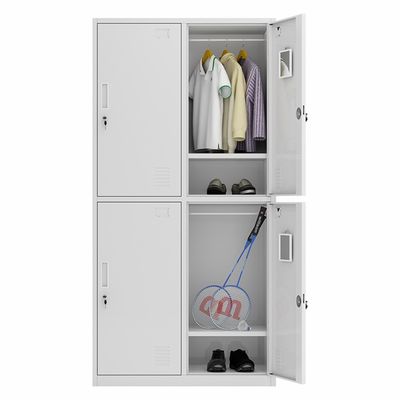 2 Tier 4 Doors Dormitory Metal Clothes Storage Locker untuk ruang ganti