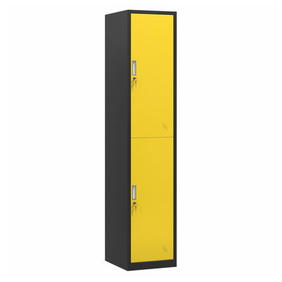 Vertikal 2 Pintu Baja Lemari Pakaian Lemari Penyimpanan Kamar Tidur Logam