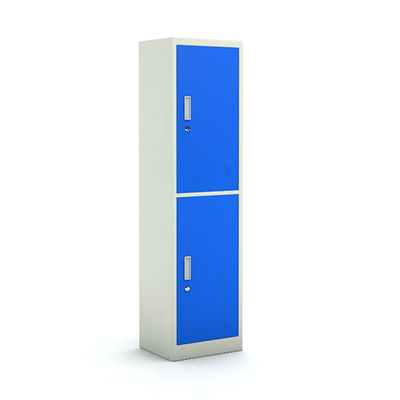 Vertikal 2 Pintu Baja Lemari Pakaian Lemari Penyimpanan Kamar Tidur Logam