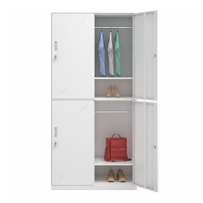 2 Tiers Narrow Edge 4 Doors Lemari Penyimpanan Logam