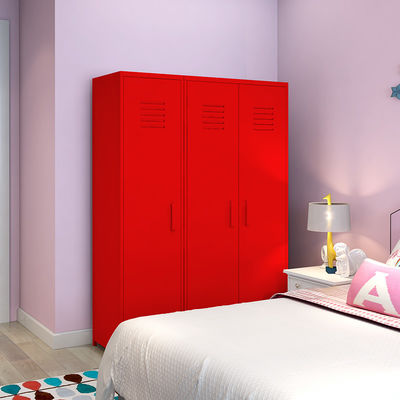 Rumah Kamar Tidur Pintu Ganda Ukuran Colourful Lemari Penyimpanan Loker Untuk Anak-anak