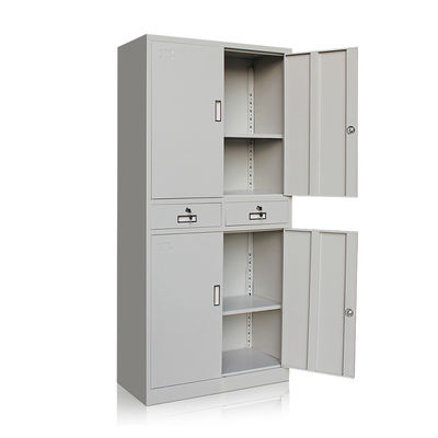 Steel Office Furniture Lemari Penyimpanan Arsip Logam Dengan Dua Laci