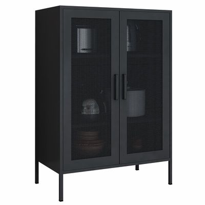 Pintu Jala Logam Ganda 1015x800x400mm Loker Setengah Tinggi Untuk Digunakan Di Rumah