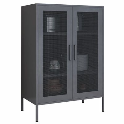 Pintu Jala Logam Ganda 1015x800x400mm Loker Setengah Tinggi Untuk Digunakan Di Rumah