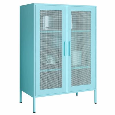 Pintu Jala Logam Ganda 1015x800x400mm Loker Setengah Tinggi Untuk Digunakan Di Rumah