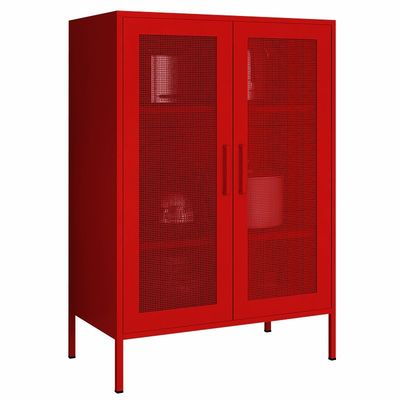 Pintu Jala Logam Ganda 1015x800x400mm Loker Setengah Tinggi Untuk Digunakan Di Rumah