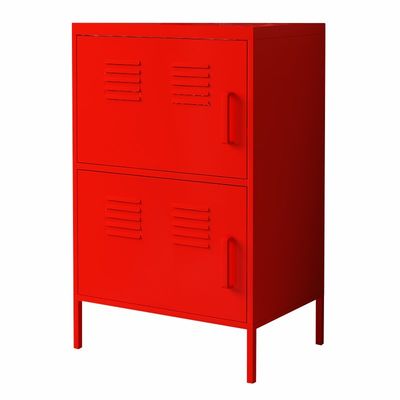 Tinggi Berdiri Kaki Dua Pintu Kabinet Loker Setengah Tinggi Baja Vertikal Untuk Rumah