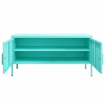 Kabinet Penyimpanan Stand TV Setengah Tinggi Kaki Pintu Ganda untuk penggunaan di rumah