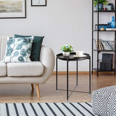 Kopi Kecil 21.5x19x1.9 Inches Sofa Side End Table Dengan Baki