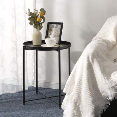 Kopi Kecil 21.5x19x1.9 Inches Sofa Side End Table Dengan Baki
