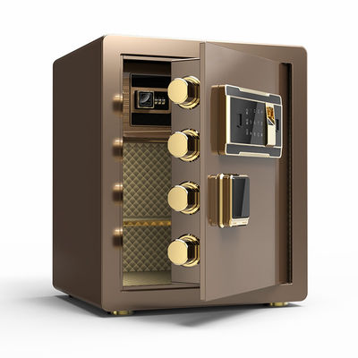 Brown Digital Fingerprint Lock Smart Security Safe Box Dengan Inside Box