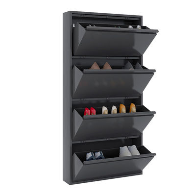 Wall Mounted Metal Shoe Cabinet Home Storage Footwear Cupboard