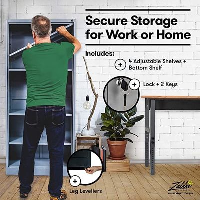 4 Rak Adjustable Kabinet Rak Logam Kabinet Utilitas Logam Untuk Kantor Garasi