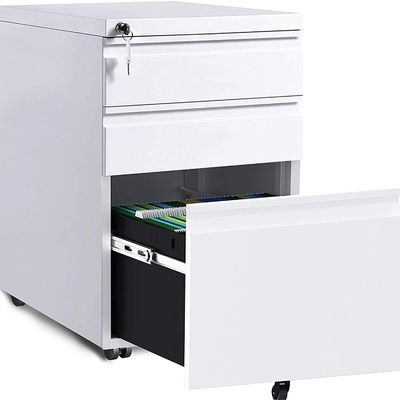 Mobile Printer Stand 3 Laci Lemari Arsip Logam Untuk Organisasi Rumah Kantor