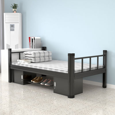 Tempat Tidur Rangka Logam Kokoh Siswa Premium Steel Slat Support Single Bed