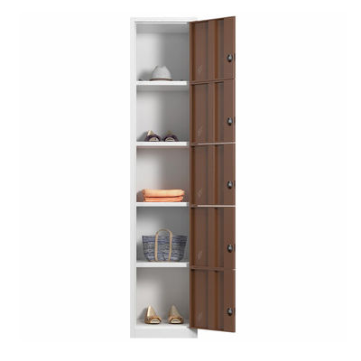 Berwarna-warni 5 Pintu Lockable Storage Locker Metal Containment