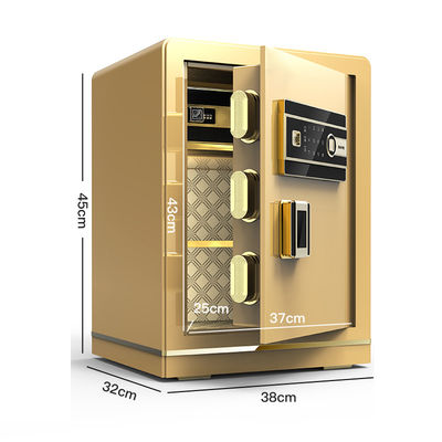 Black Home Office Safe Box Ruang Penyimpanan Besar Keamanan Digital