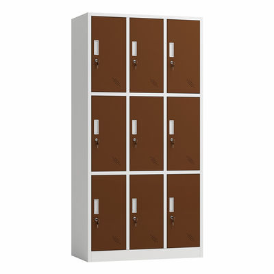 Home Office Menggunakan Lockable 9 Door Metal File Locker Berdiri Bebas